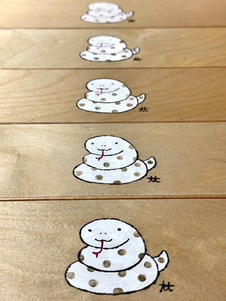 たかしまてつをイラスト入りウッドパームレスト
