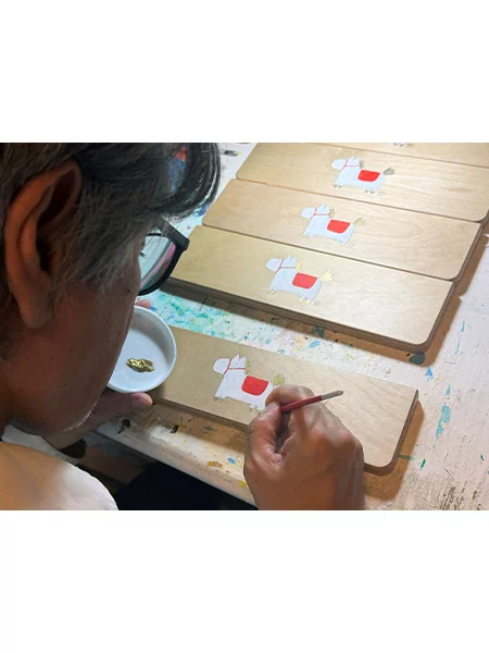 たかしまてつをイラスト入りウッドパームレスト