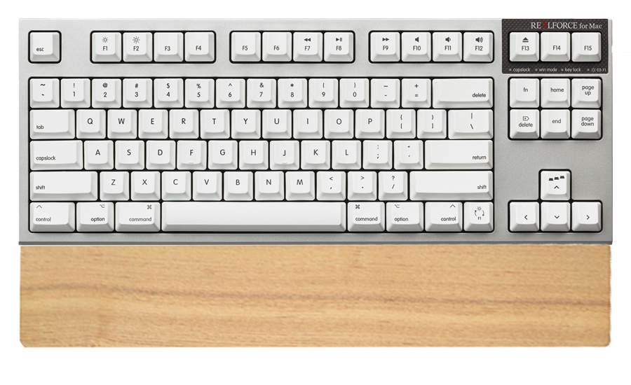 REALFORCE for Mac テンキーレス 「PFU Limited Edition」英語配列／スーパーホワイト、パームレスト付