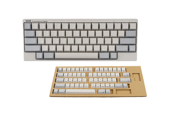 HHKB Professional Classic 無刻印／英語配列「白」中央印字キートップ特別セット