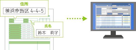 フォーマットの異なる帳票でも項目名から自動読み取り