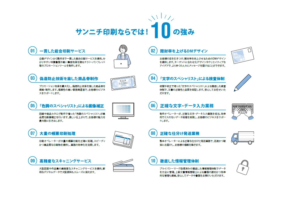 サンニチ印刷の強み