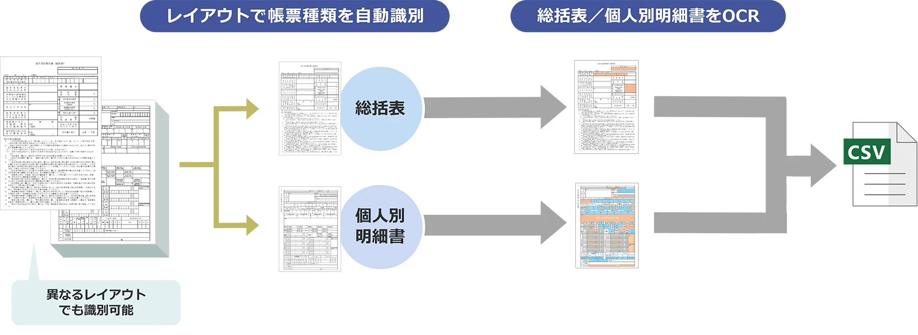 DynaEye 給与支払報告書OCRの流れ