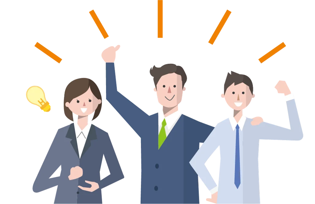モチベーションが向上した従業員イメージ