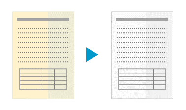 背景色のある原稿を白の原稿に変更する画像