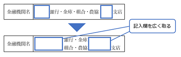 記入欄を広く取って認識精度を向上