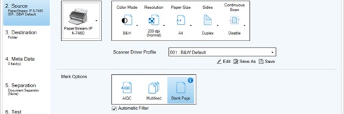 document profile definition window