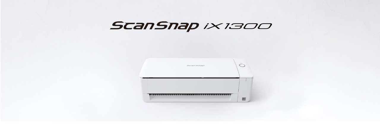 Fujitsu ScanSnap iX1300 コンパクト Wi-Fi Document Scanner for Mac or PC, ホワイト