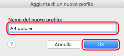 Aggiunta di un nuovo profilo