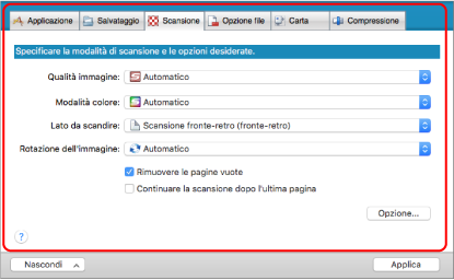 Finestra ScanSnap Setup
