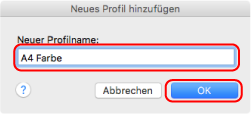 Neues Profil hinzufügen