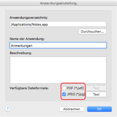 Anwendungseinstellungen