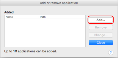 Add or remove application