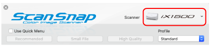 ScanSnap Setup Window