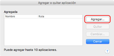 Agregar o quitar aplicación