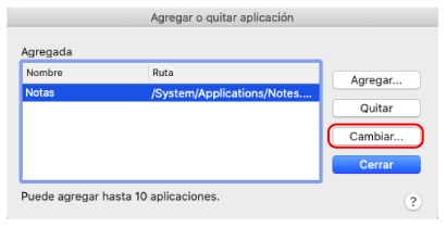 Agregar o quitar aplicación