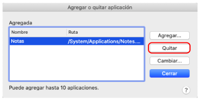 Agregar o quitar aplicación