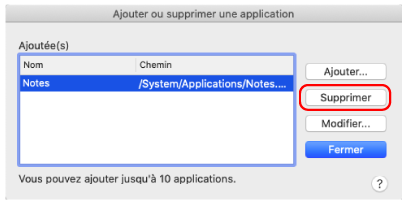 Ajouter ou supprimer une application
