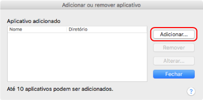 Adicionar ou remover aplicativo