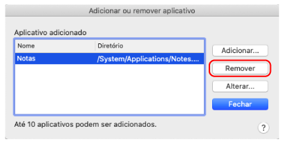 Adicionar ou remover aplicativo
