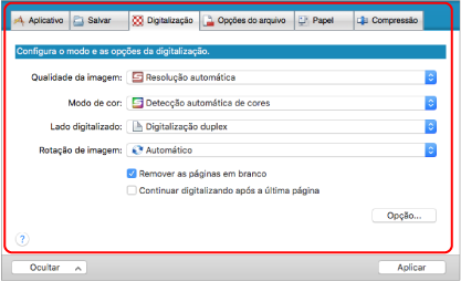 Janela ScanSnap Setup