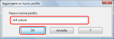 Aggiunta di un nuovo profilo