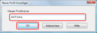 Neues Profil hinzufügen