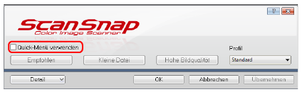 ScanSnap Setup Fenster