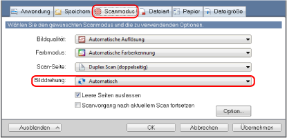 ScanSnap Setup Fenster