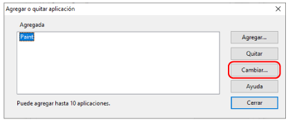 Agregar o quitar aplicación
