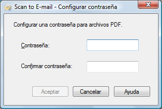 Scan to E-mail - Configurar contraseña