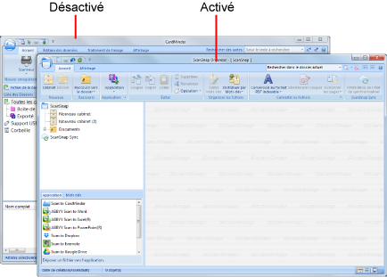 Liaison lorsqu'une application est active