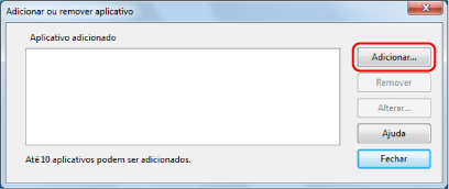 Adicionar ou remover aplicativo