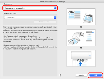 Impostazioni del Trasporto fogli