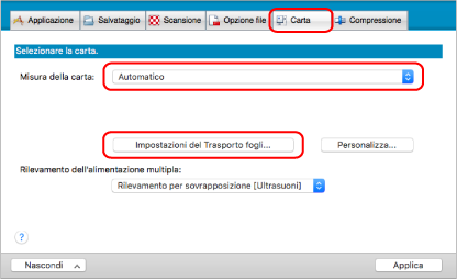 Finestra ScanSnap Setup