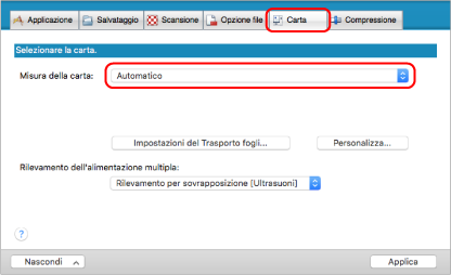 Finestra ScanSnap Setup