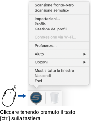 Menu di ScanSnap Manager