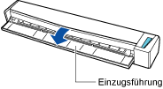 Öffnen der Einzugsführung