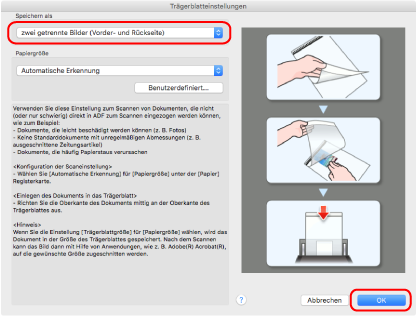 ScanSnap Setup Fenster