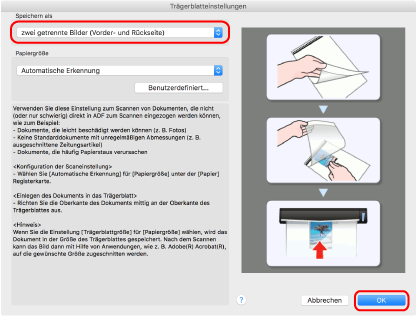 ScanSnap Setup Fenster