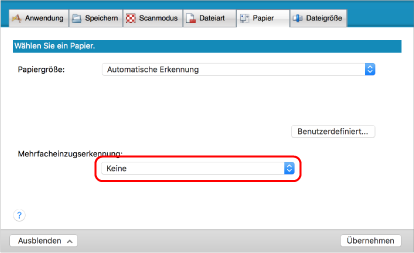 ScanSnap Setup Fenster