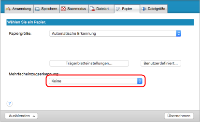ScanSnap Setup Fenster