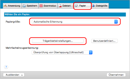 ScanSnap Setup Fenster