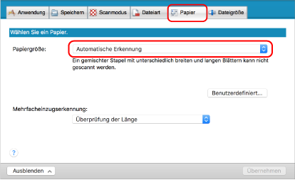 ScanSnap Setup Fenster