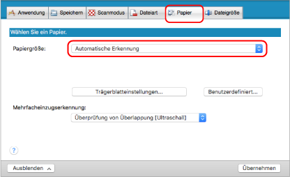 ScanSnap Setup Fenster