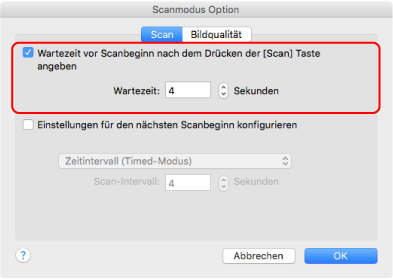 Scanmodus Option