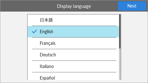 Display language