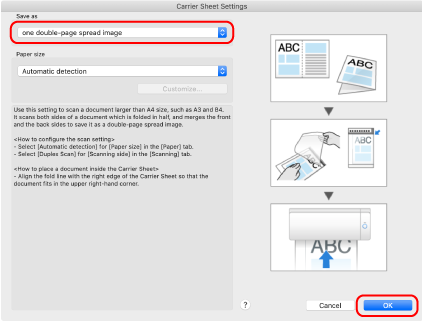 Carrier Sheet Settings