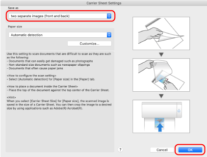 ScanSnap Setup Window