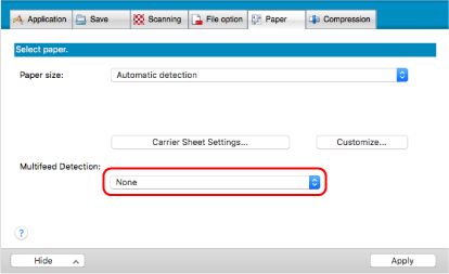 ScanSnap Setup Window